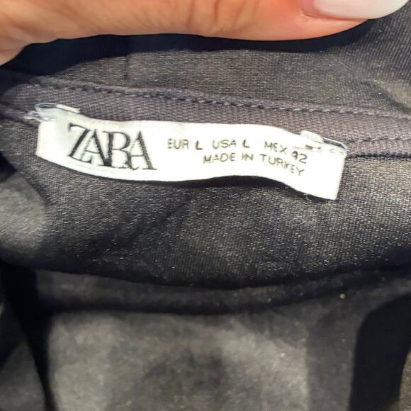 Zara Black Oversized Hooded Parka Large 4087/358/800 - Picture 6 of 11